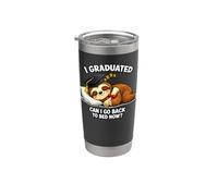 I Graduated Can I Go Back to Bed Now Funny Graduation Stainless Steel Insulated Tumbler