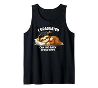 I Graduated Can I Go Back to Bed Now Funny Graduation Tank Top