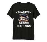 I Graduated Can I Go Back to Bed Now Sleeping Student Sloth Premium T-Shirt