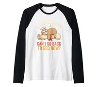 I Graduated Can I Go Back to Bed Now Sloth Graduation 2026 Raglan Baseball Tee