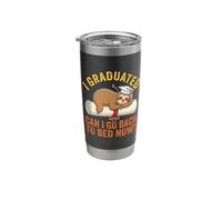 I Graduated Can I Go Back to Bed Now Sloth Graduation 2026 Stainless Steel Insulated Tumbler