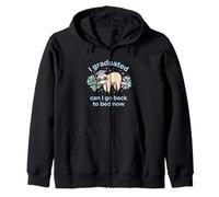 I Graduated Can I Go Back To Bed Now Sloth Zip Hoodie