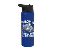 I Graduated Can I Go Back to Bed Now Stainless Steel Insulated Water Bottle