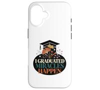 I Graduated Miracles Happen Funny Graduation Cap Boho Case for iPhone 16
