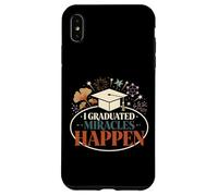 I Graduated Miracles Happen Funny Graduation Cap Boho Case for iPhone XS Max