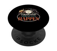 I Graduated Miracles Happen Funny Graduation Cap Boho PopSockets Adhesive PopGrip