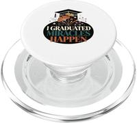 I Graduated Miracles Happen Funny Graduation Cap Boho PopSockets PopGrip for MagSafe