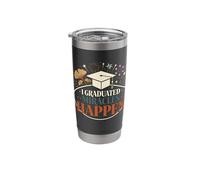 I Graduated Miracles Happen Funny Graduation Cap Boho Stainless Steel Insulated Tumbler