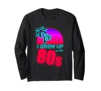 I Grew Up in The 80s Retro Sunset Style Long Sleeve T-Shirt