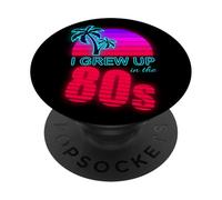 I Grew Up in the 80s Retro Sunset Style PopSockets Adhesive PopGrip