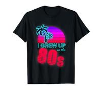 I Grew Up in The 80s Retro Sunset Style T-Shirt