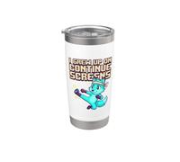 I Grew Up On Continue Retro Gaming Humor Video Game Stainless Steel Insulated Tumbler