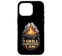 I Grill Therefore I Am Funny BBQ Grill Philosophy Case for iPhone 16 Pro