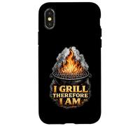 I Grill Therefore I Am Funny BBQ Grill Philosophy Case for iPhone X/XS
