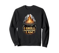 I Grill Therefore I Am Funny BBQ Grill Philosophy Sweatshirt