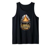 I Grill Therefore I Am Funny BBQ Grill Philosophy Tank Top