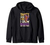 I grow Beards and I know Things Zip Hoodie