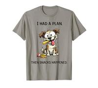 I Had A Plan Then Snacks Happened Funny Dog Snacks Tee T-Shirt