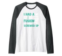 I Had A Spinal Fusion Funny Back Surgery Scoliosis Graphic Raglan Baseball Tee