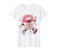 I Had A Stroke I'm Allowed to Do Weird Things Brain Recovery Value Graphic T-Shirt, Women, White, XL