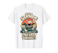 I Had A Stroke I'm Allowed to Do Weird Things - Funny Brain Value Graphic T-Shirt, Men, White, XL