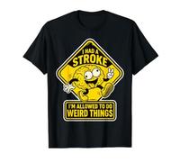 I Had A Stroke I'm Allowed to Do Weird Things Funny Recovery Value Graphic T-Shirt, Men, Black, M