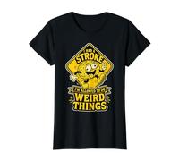 I Had A Stroke I'm Allowed to Do Weird Things Funny Recovery Value Graphic T-Shirt, Women, Black, L
