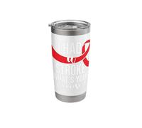 I Had A Stroke Survivor Red Ribbon Stainless Steel Insulated Tumbler