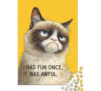 I Had Fun Once. It Was Awful. 1000-Piece Puzzle for Adults, 70x50cm/1000pcs; A Weekend Activity at Your Own Pace; White Cardboard for Simple Sorting