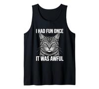 I Had Fun Once It was Awful Cat Sarcasm Tank Top