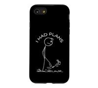 I Had Plans Stickman Kicks Can. Case for iPhone SE (2020) / 7/8