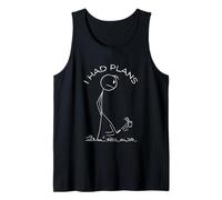 I Had Plans Stickman Kicks Can. Tank Top