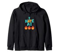 I Hate AI Slop Zip Hoodie