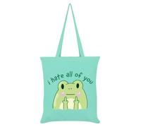 I Hate All Of You Frog Mint Green Tote Bag