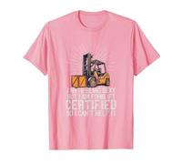 I Hate Being Sexy But I Am Certified Forklift Operator Funny T-Shirt, Men, Pink, X-Large