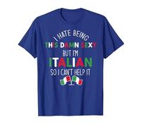 I Hate Being SO Damn Sexy BUT I'm Italian Can't Help IT Meme T-Shirt, Men, Royal Blue, XX-Large