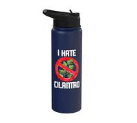 I Hate Cilantro Coriander Plant Herb Food Lover Stainless Steel Insulated Water Bottle