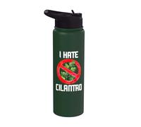 I Hate Cilantro Coriander Plant Herb Food Lover Stainless Steel Insulated Water Bottle