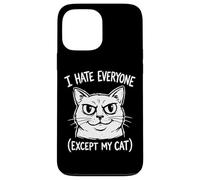 "I Hate Everyone Except My Cat" Funny Angry Cat Face Humor Case for iPhone 13 Pro Max