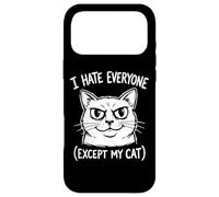 "I Hate Everyone Except My Cat" Funny Angry Cat Face Humor Case for iPhone 17 Pro Max