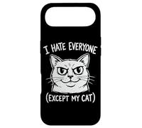 "I Hate Everyone Except My Cat" Funny Angry Cat Face Humor Case for iPhone Air
