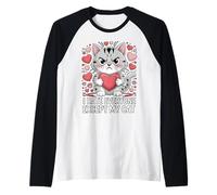 I Hate Everyone Except My Cat Funny Valentine's Day Raglan Baseball Tee