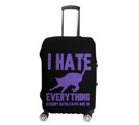 I Hate Everything Except Cats Luggage Cover Travel Suitcase Protector Anti-Scratch Suitcase Cover XL