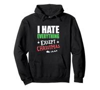 I Hate Everything Except Christmas Rock Christmas Holidays Pullover Hoodie