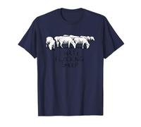 I Hate Flocking Sheep Text Under Herd Illustration T-Shirt