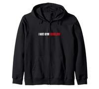 I Hate Gym Scrollers Funny Workout Slogan Bodybuilding Zip Hoodie