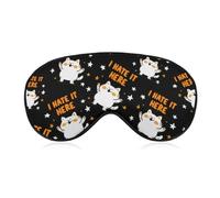 I Hate It Here Cat Fashion Sleep Eye Mask Soft Covers for Sleeping with Adjustable Strap