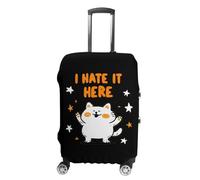 I Hate It Here Cat Suitcase Cover Elastic Luggage Covers Protectors S