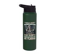 I Hate It When The Voices in My Head Go Silent I Never Know Stainless Steel Insulated Water Bottle
