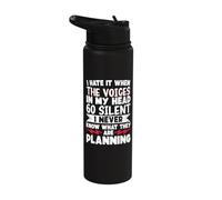 I Hate It When The Voices in My Head Go Silent Stainless Steel Insulated Water Bottle